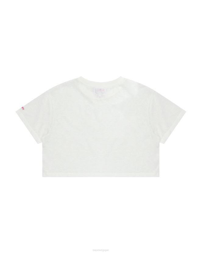 t-shirt court graphique A Bathing Ape femmes ZHX6N4952 mur blanc