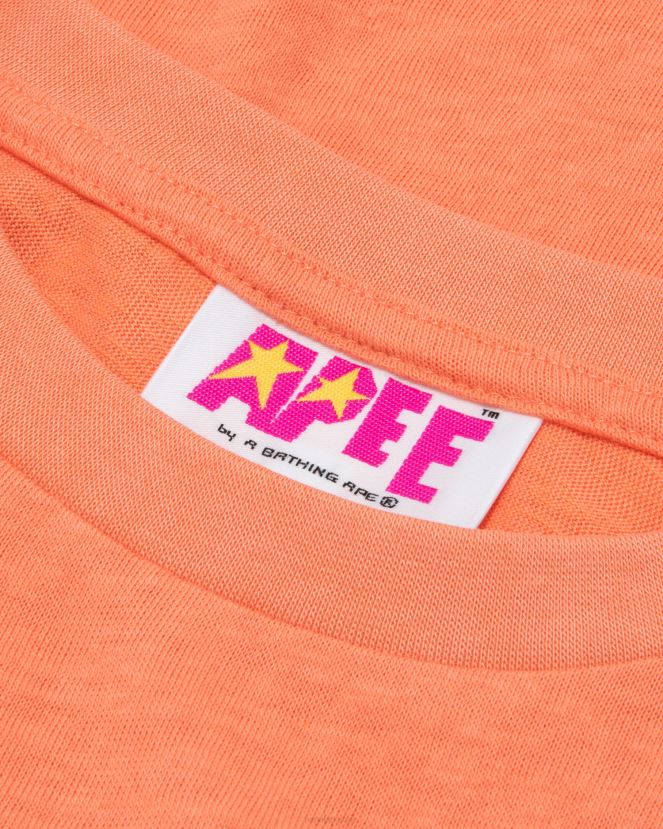 t-shirt court graphique A Bathing Ape femmes ZHX6N4953 orange