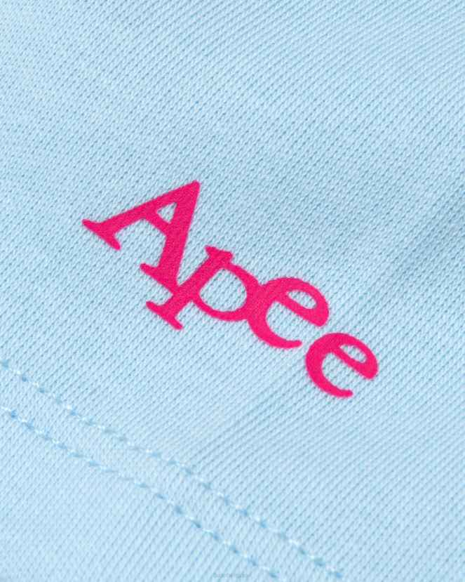 t-shirt court à fleurs A Bathing Ape femmes ZHX6N4965 bleu ciel