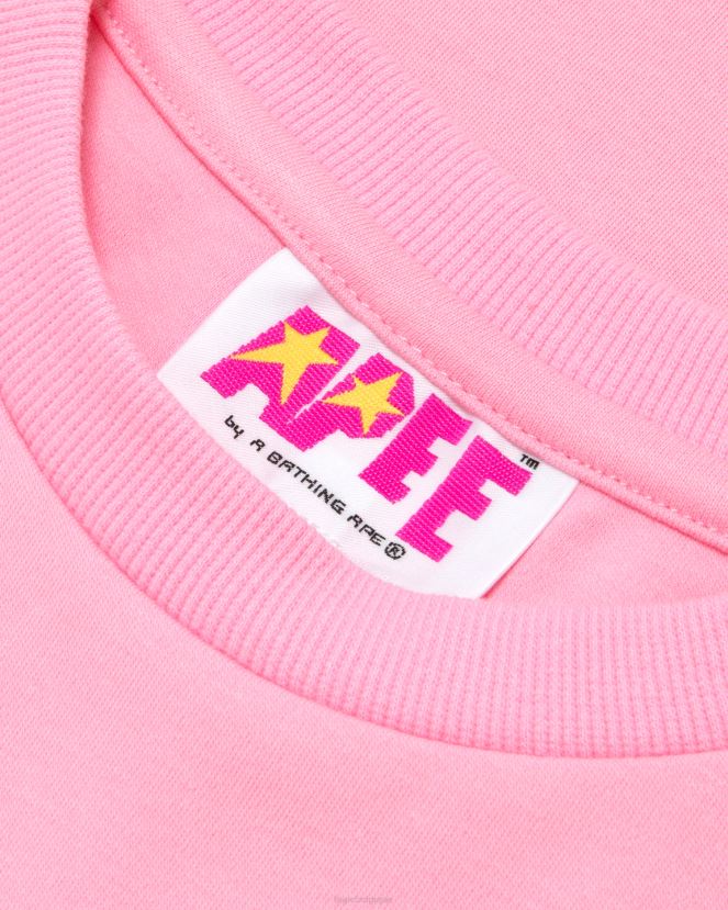 t-shirt court à fleurs A Bathing Ape femmes ZHX6N4966 rose