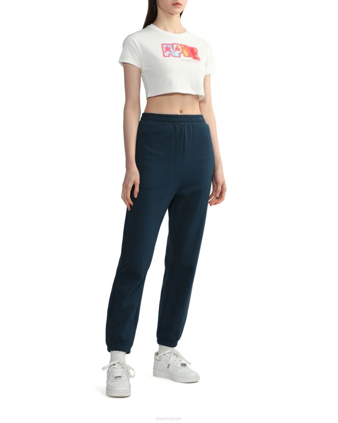 t-shirt court à logo imprimé A Bathing Ape femmes ZHX6N4799 blanc