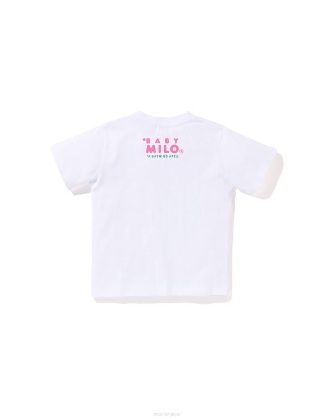 t-shirt de crème glacée bébé milo A Bathing Ape enfants ZHX6N41412 blanc