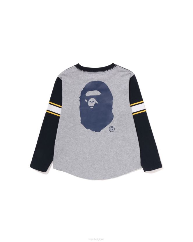 t-shirt de football A Bathing Ape enfants ZHX6N41513 gris