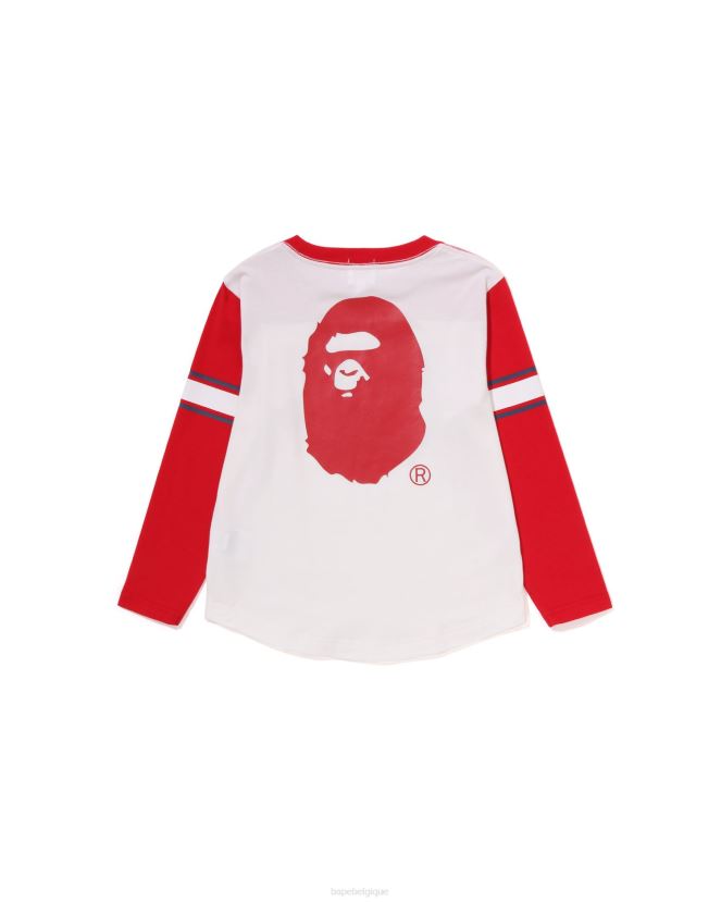 t-shirt de football A Bathing Ape enfants ZHX6N41514 blanc