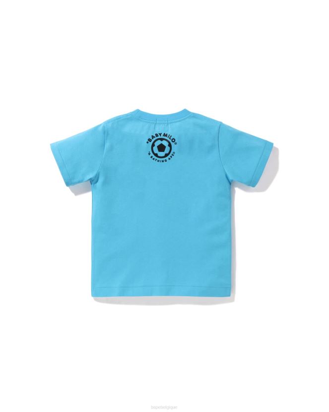 t-shirt de football bébé milo A Bathing Ape enfants ZHX6N41557 bleu ciel