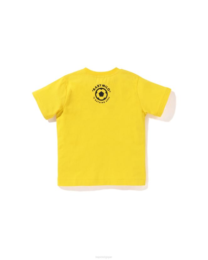 t-shirt de football bébé milo A Bathing Ape enfants ZHX6N41559 jaune