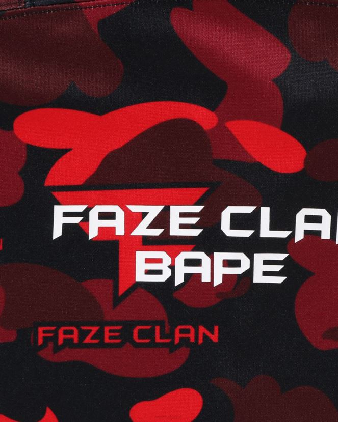 t-shirt de hockey bape x faze clanHommes ZHX6N4262 rouge vif