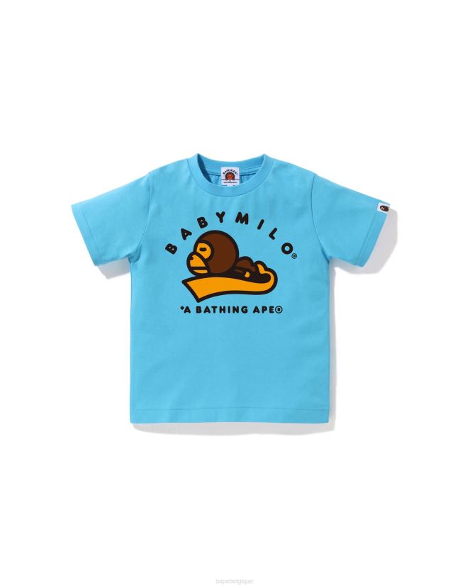 t-shirt de sommeil bébé milo A Bathing Ape enfants ZHX6N41551 bleu ciel