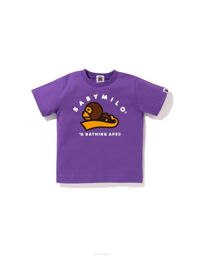 t-shirt de sommeil bébé milo A Bathing Ape enfants ZHX6N41553 violet