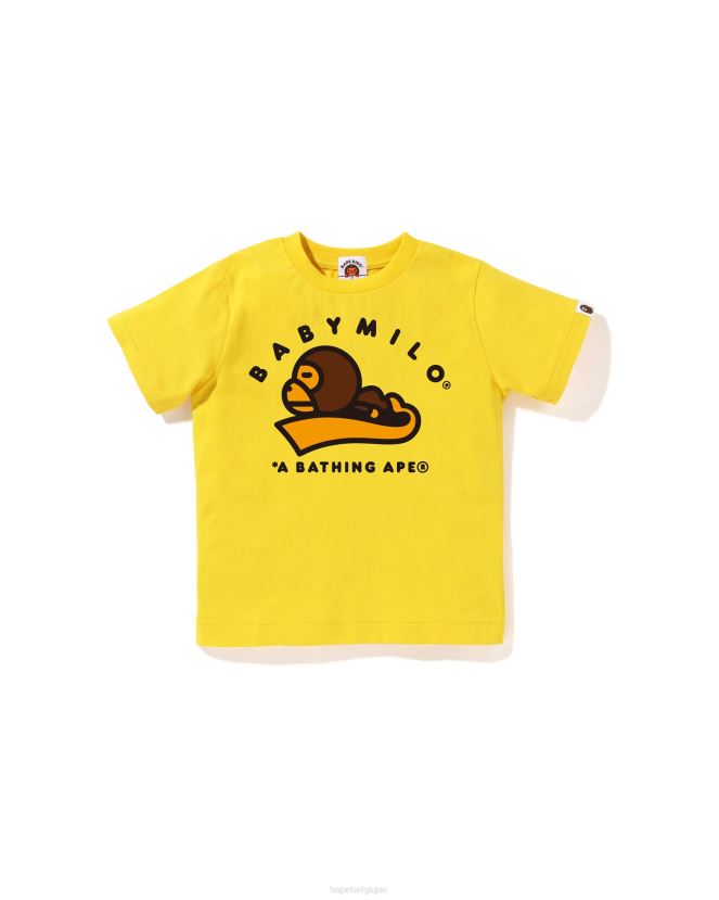 t-shirt de sommeil bébé milo A Bathing Ape enfants ZHX6N41554 jaune