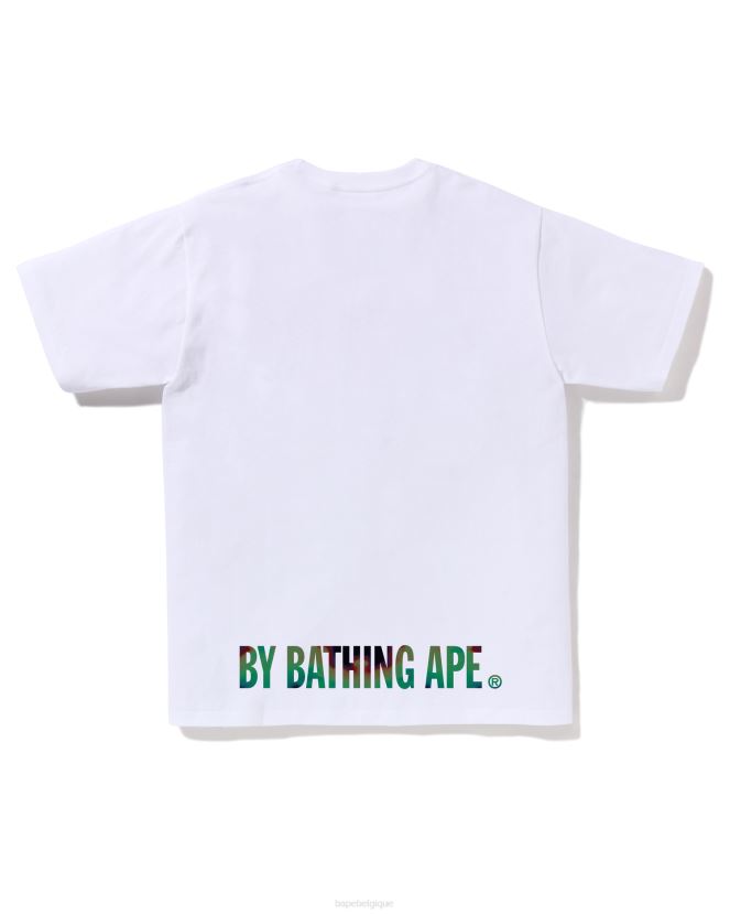 t-shirt de thermographie A Bathing Ape Hommes ZHX6N489 blanc