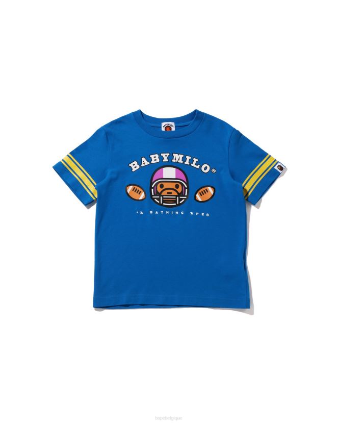 t-shirt football bébé milo A Bathing Ape enfants ZHX6N41582 bleu