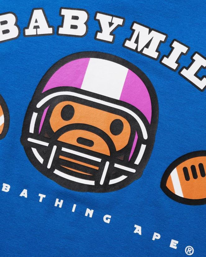 t-shirt football bébé milo A Bathing Ape enfants ZHX6N41582 bleu