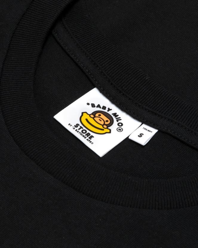 t-shirt graphique bébé milo A Bathing Ape femmes ZHX6N4860 noir