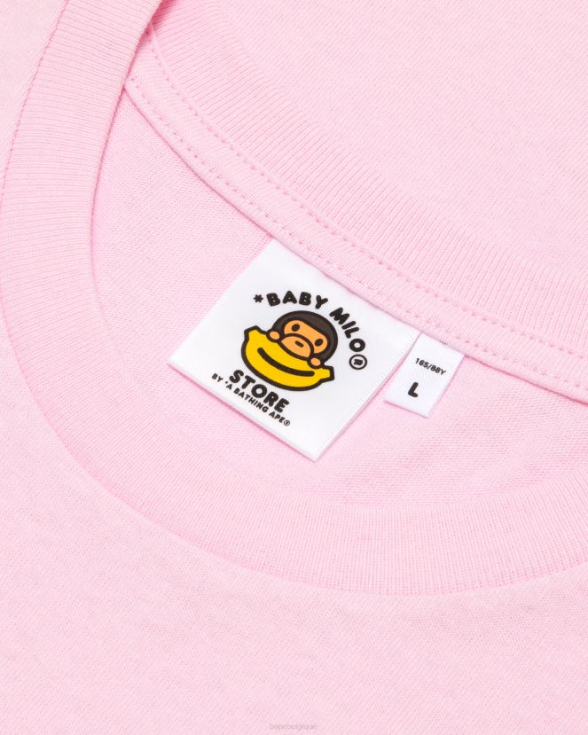 t-shirt graphique bébé milo A Bathing Ape femmes ZHX6N4861 rose