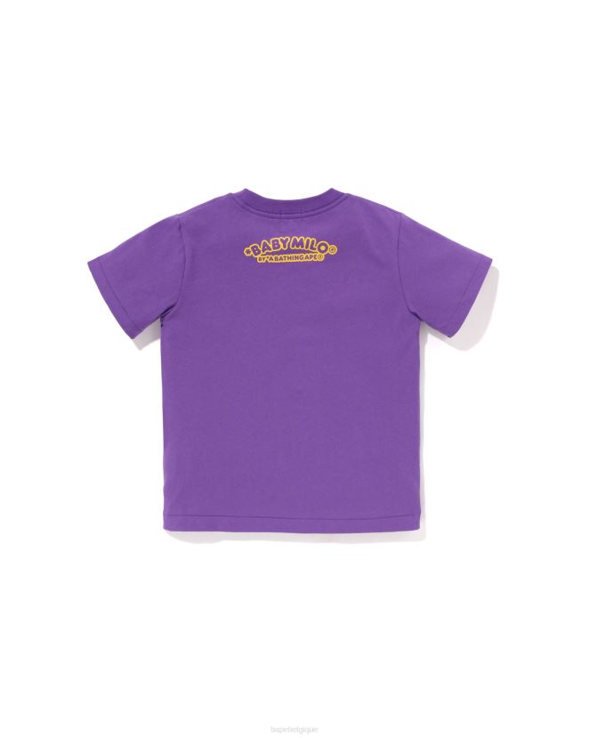 t-shirt imprimé gilet de pêche pour bébé milo A Bathing Ape enfants ZHX6N41319 violet
