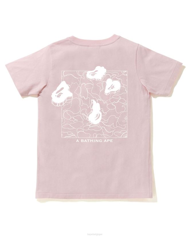 t-shirt imprimé à l\encre A Bathing Ape femmes ZHX6N4929 rose