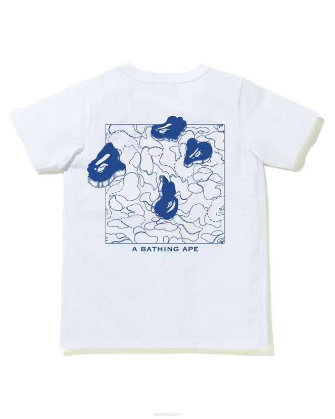 t-shirt imprimé à l\encre A Bathing Ape femmes ZHX6N4930 blanc