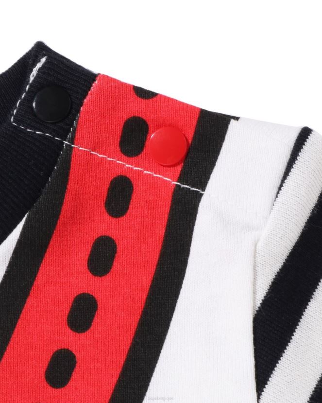 t-shirt imprimé à une épaule milo pour bébé A Bathing Ape enfants ZHX6N41607 noir