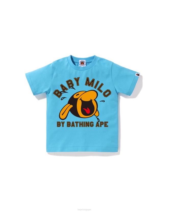 t-shirt milo classique pour bébé A Bathing Ape enfants ZHX6N41348 bleu clair