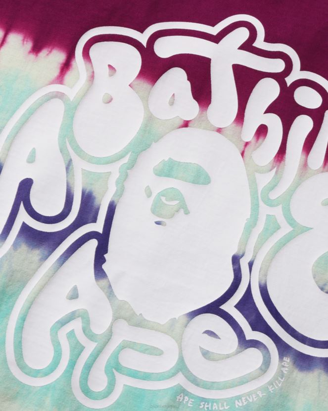 t-shirt oversize à effet tie-dye A Bathing Ape femmes ZHX6N4996 violet