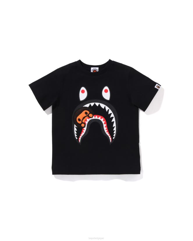t-shirt requin milo polaire boa A Bathing Ape enfants ZHX6N41660 noir