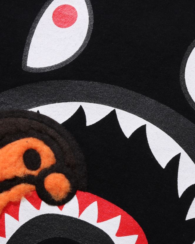 t-shirt requin milo polaire boa A Bathing Ape enfants ZHX6N41660 noir