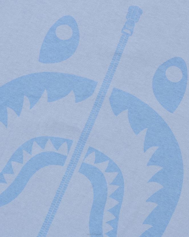 t-shirt requin pigmenté A Bathing Ape Hommes ZHX6N4280 bleu clair