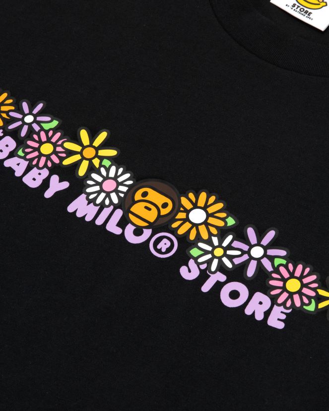t-shirt slim milo pour bébé A Bathing Ape femmes ZHX6N4810 noir