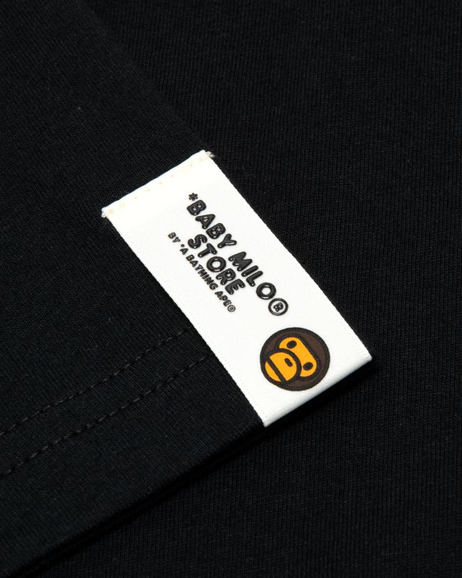 t-shirt slim milo pour bébé A Bathing Ape femmes ZHX6N4810 noir