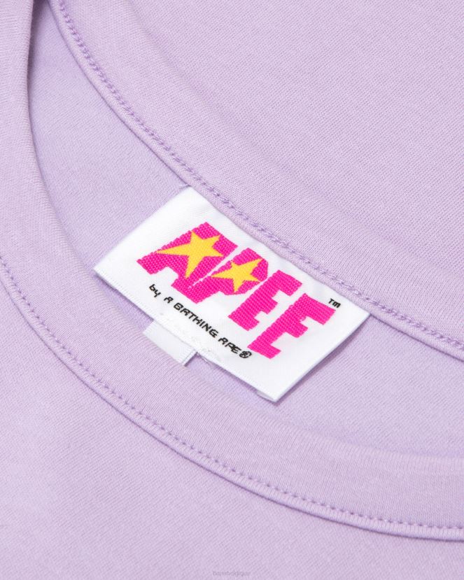 t-shirt slim à logo imprimé A Bathing Ape femmes ZHX6N41057 violet