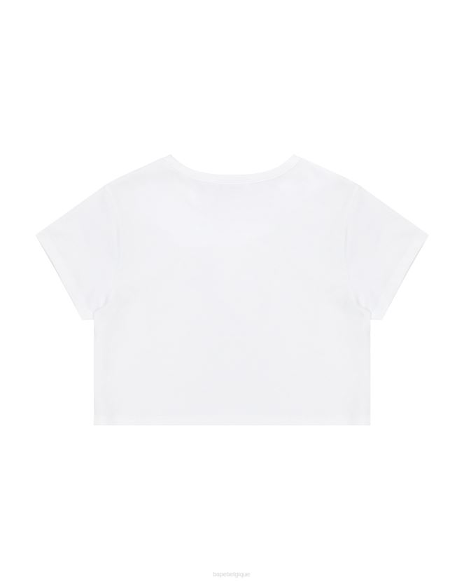 t-shirt slim à logo imprimé A Bathing Ape femmes ZHX6N41058 blanc