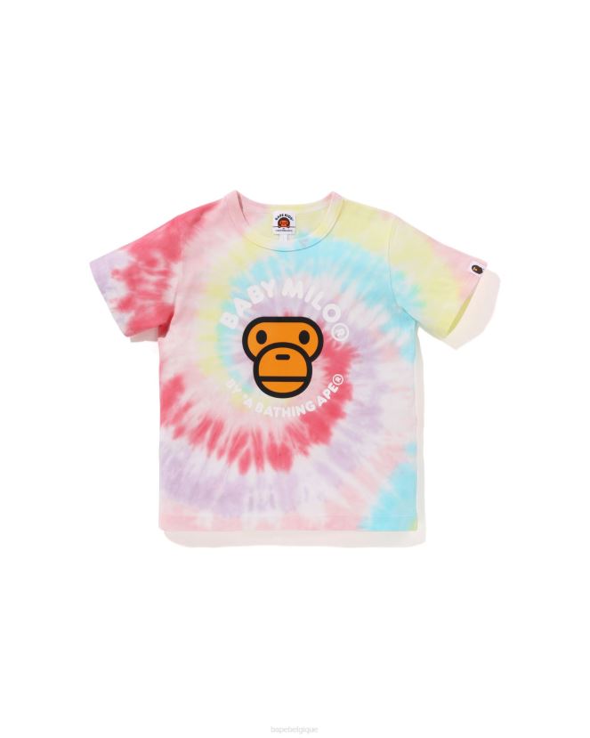 t-shirt teint par nœuds bébé milo A Bathing Ape enfants ZHX6N41708 jaune