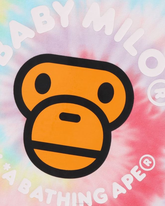 t-shirt teint par nœuds bébé milo A Bathing Ape enfants ZHX6N41708 jaune