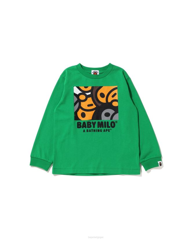 t-shirt tout bébé milo mix A Bathing Ape enfants ZHX6N41515 menthe