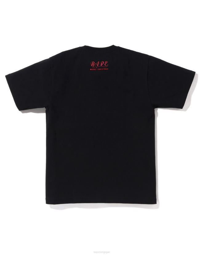 t-shirt tête de noël A Bathing Ape Hommes ZHX6N4147 noir
