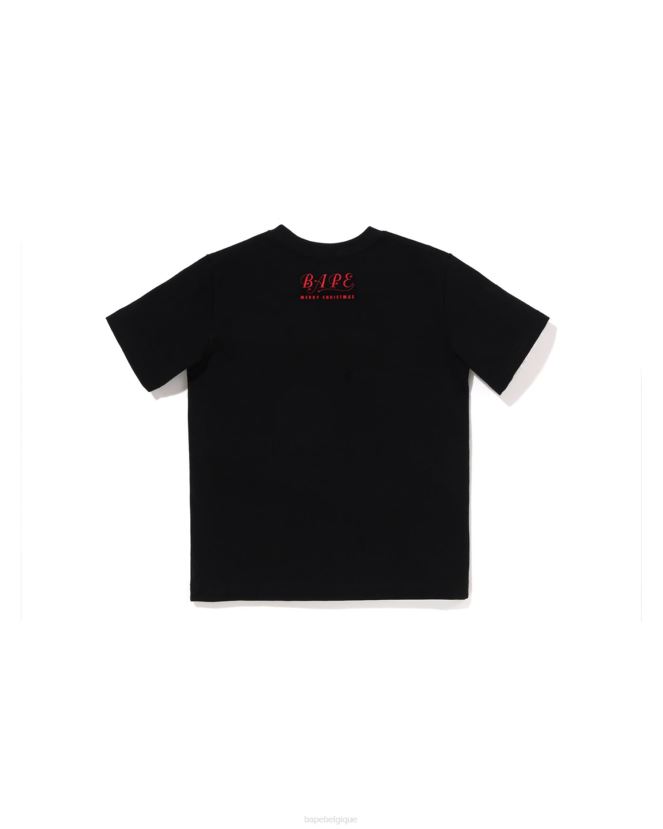 t-shirt tête de noël A Bathing Ape enfants ZHX6N41357 noir