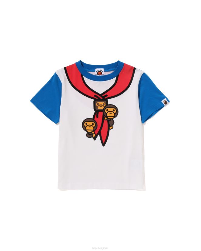 t-shirt à imprimé chef scout pour bébé milo A Bathing Ape enfants ZHX6N41378 bleu