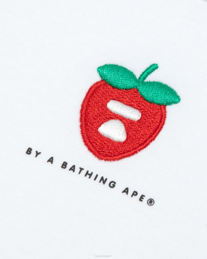 t-shirt à logo A Bathing Ape femmes ZHX6N4939 blanc blanchi
