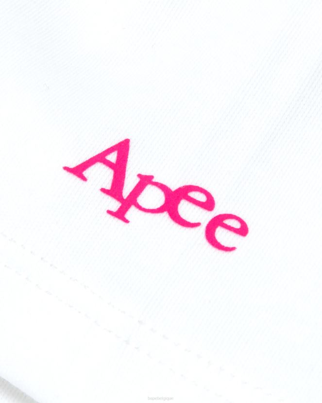 t-shirt à logo A Bathing Ape femmes ZHX6N4939 blanc blanchi