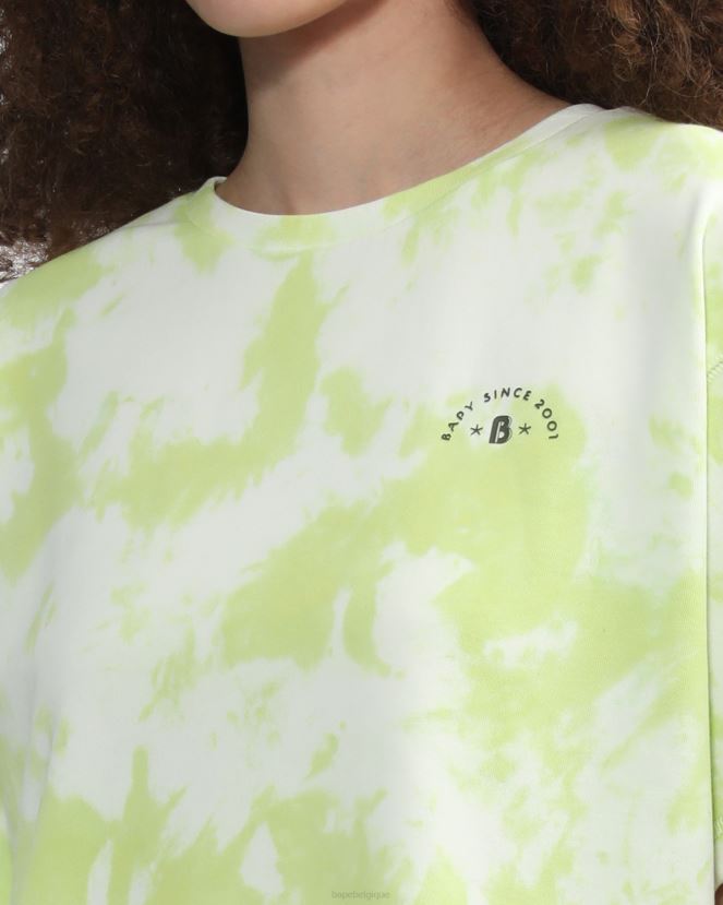 t-shirt à logo imprimé A Bathing Ape femmes ZHX6N4790 vert clair
