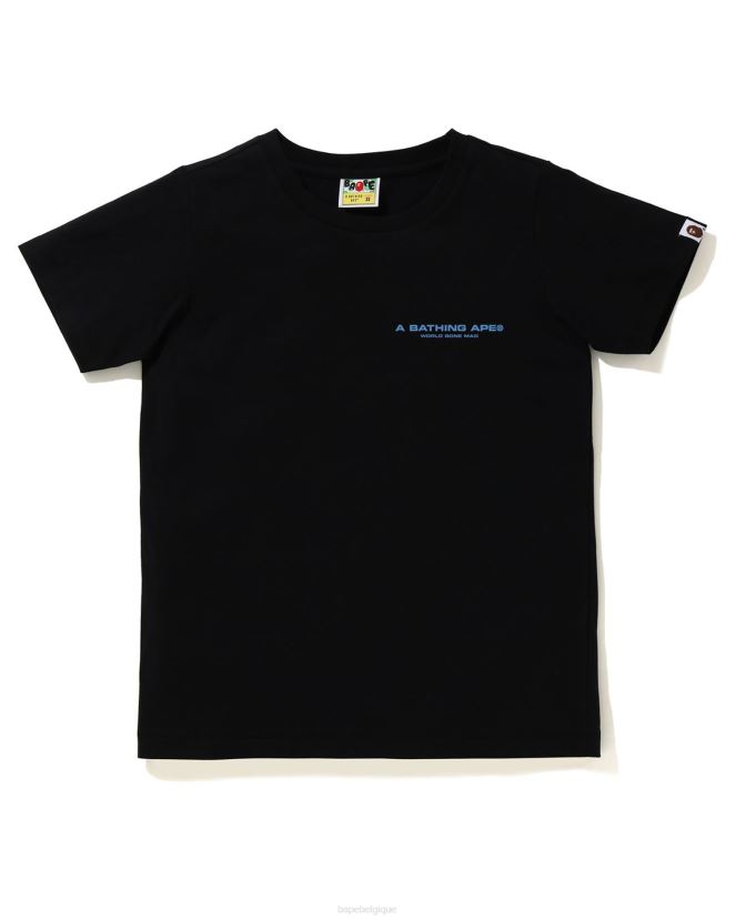 t-shirt à motif camouflage A Bathing Ape femmes ZHX6N4923 noir