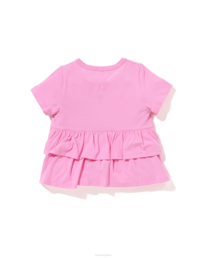 t-shirt à volants et fraises pour bébé milo A Bathing Ape enfants ZHX6N41277 rose