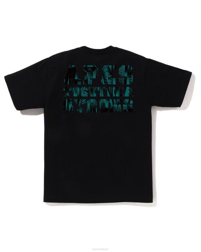 tee-shirt speed racer college ats A Bathing Ape Hommes ZHX6N4256 noir