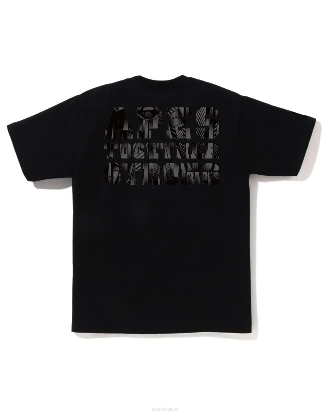 tee-shirt speed racer college ats A Bathing Ape Hommes ZHX6N4257 noir