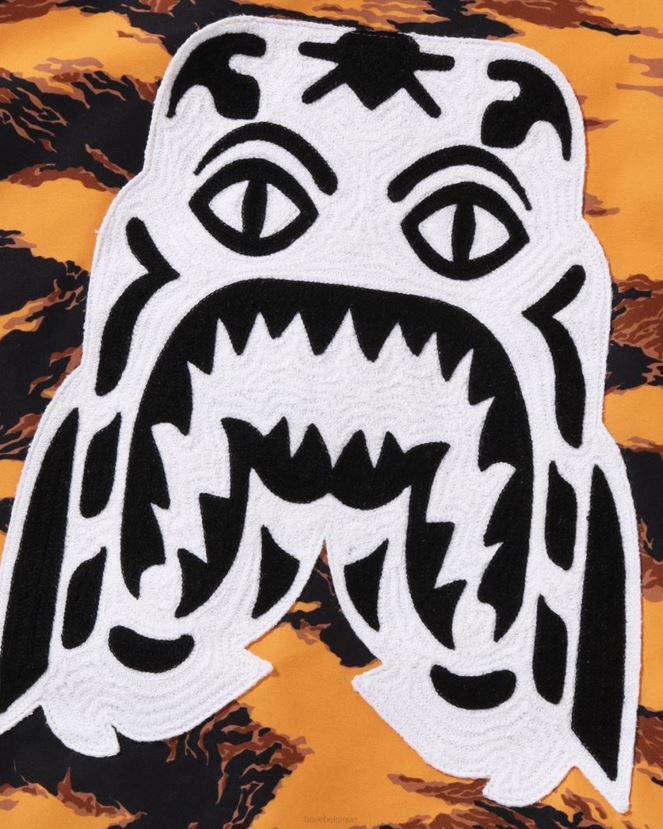 tigre camo longue ma-1 A Bathing Ape Hommes ZHX6N4327 orange
