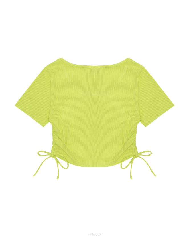 top court à lien de resserrage A Bathing Ape femmes ZHX6N4933 vert clair