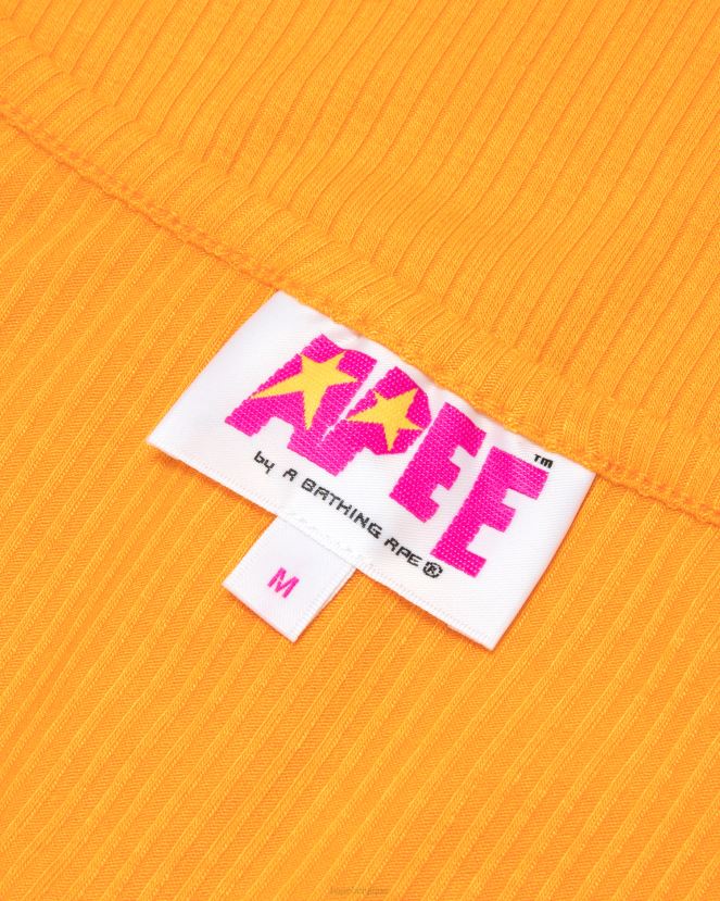 top court à lien de resserrage A Bathing Ape femmes ZHX6N4934 orange