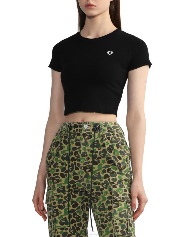 top court à logo A Bathing Ape femmes ZHX6N4822 noir