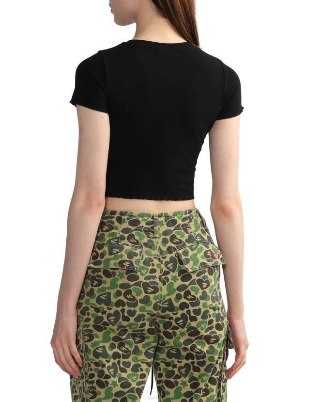 top court à logo A Bathing Ape femmes ZHX6N4822 noir